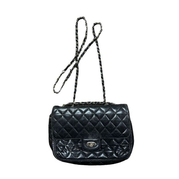 jay Herbert New York jet grey tufted leather designer purse - Picture 1 of 5